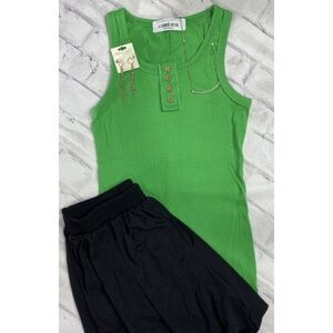 Zenana Green ribbed Tank top